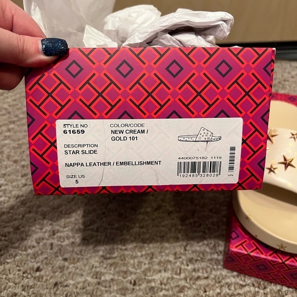 New Tory Burch Star Slide Sandals - Picture 2 of 7